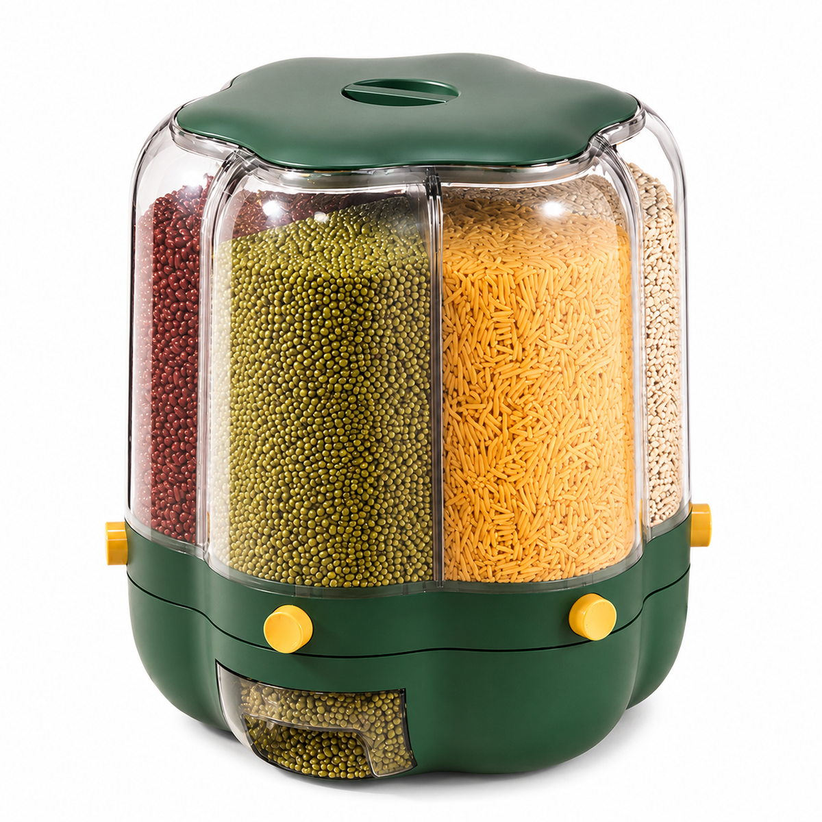 Rotatable Airtight Food Storage Container - Kitchen Pantry Organizer